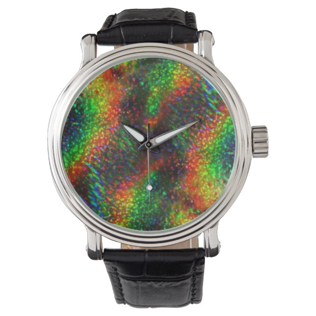 Shining HoloGraph Bright Rainbow Ljus Glitter Armbandsur (Framsida)