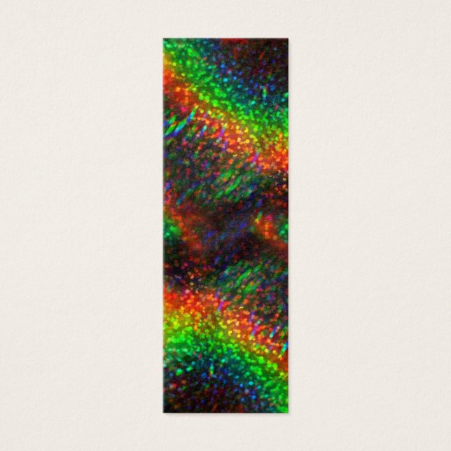 Shining HoloGraph Bright Rainbow Ljus Glitter Litet Visitkort (Framsidan)