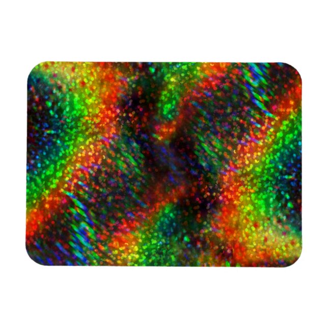 Shining HoloGraph Bright Rainbow Ljus Glitter Magnet (Horisontell)