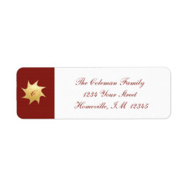 Shining jul Önskemål - adressetiketter Returadress Etikett