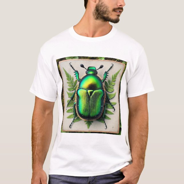 Shining Leaf Chafer Beetle 031124IREF227 - Waterco T Shirt (Framsida)