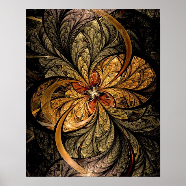 Shining Lövs Fractal Art Poster (Framsidan)