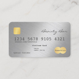 Shining Platinum med Förenklat Kredit-kort, elegan Visitkort