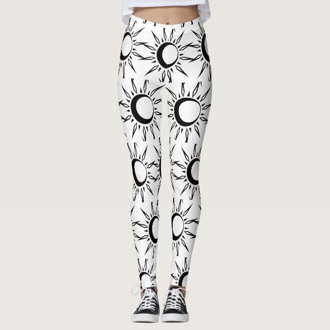 Shining Sol Crescent Måne Thunder_Cove Leggings (Framsida)