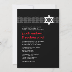 Shining Star B'nai Mitzvah-inbjudan Inbjudningar