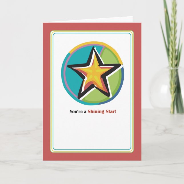 Shining Star-Grattisar Kort (Framsida)