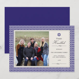 Shining Star Hanukkah Photo Flat Card Julkort