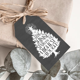 Shining Star Julgran Chalkboard Gift-Märkre Presentetikett