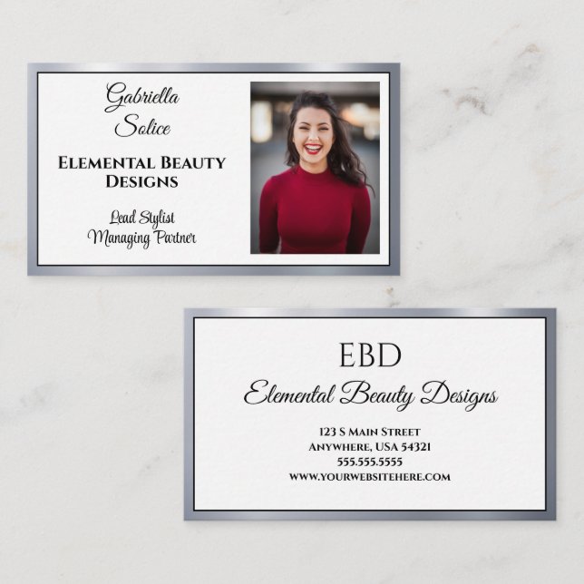 Shining Star Photo Business Card Visitkort (Fram/baksida)