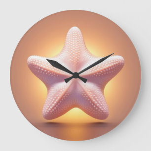 Shining Starfish Stor Klocka