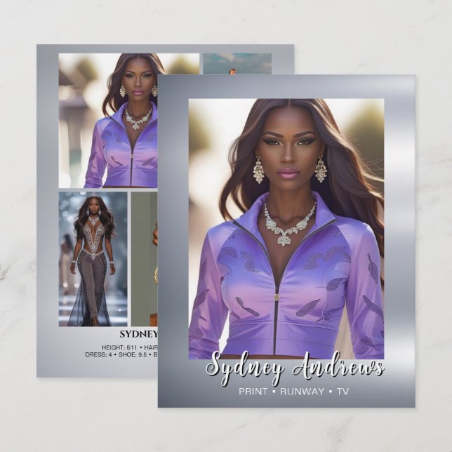 Shining Stars modellkompkort för modeller Julkort (Fram/baksida)