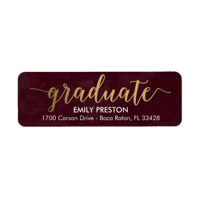 Shining Strong Editable Färg Studenten-etikett Returadress Etikett (Framsidan)