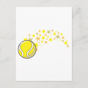 Shining Tennis Boll Star Vykort