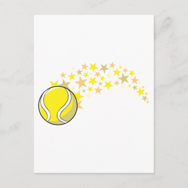 Shining Tennis Boll Star Vykort (Framsida)