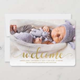 Shining Welcome - Baby Birth Notification Meddelande