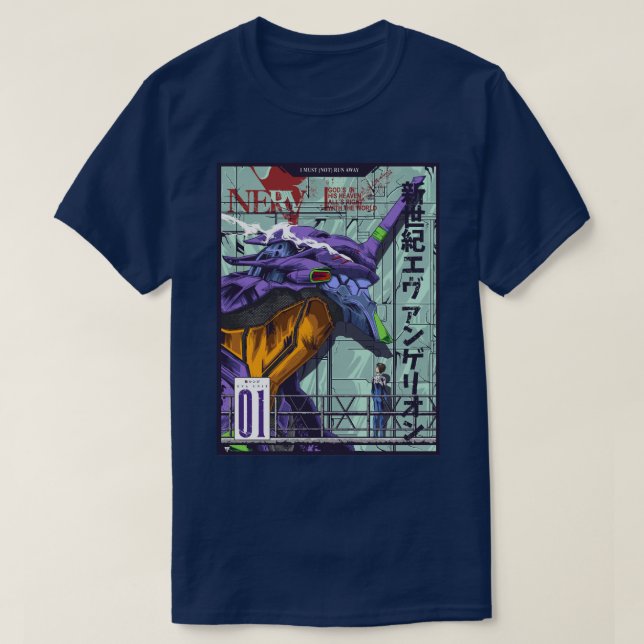 Shinji Ikari Evangelion T Shirt (Design framsida)