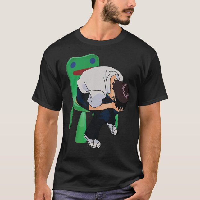 Shinji Ikari i Froggy Ordförande Classic T-Shirt (Framsida)