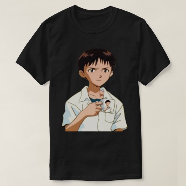 Shinji med Shinji Mugg T Shirt (Design framsida)