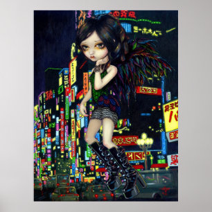 Shinjuku Angel ART PRINT gothic Japan fairy tokyo Poster