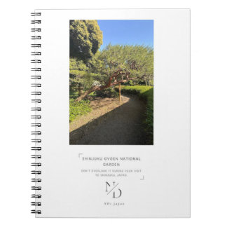 Shinjuku Gyoen National Garden Japanska Stil Anteckningsbok