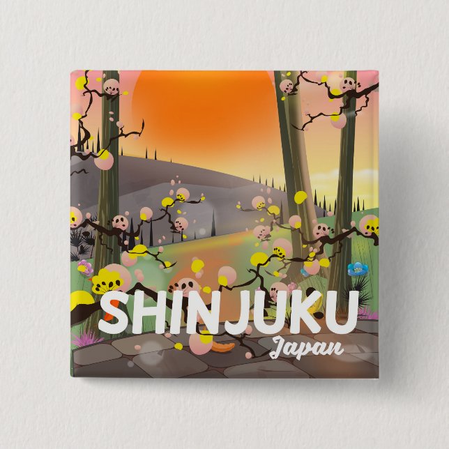 Shinjuku Japan-reseaffisch Knapp (Framsida)