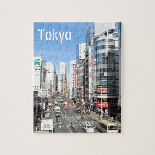 Shinjuku område i Tokyo, Japan Pussel