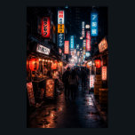 Shinjuku Tokyo - Dark Theme Poster<br><div class="desc">Shinjuku is one of Tokyo's most famous neighbourhoods with many back alleys an laneways meandering between tall buildings and speckled with neon lights. 

This dark themed photographic image beautifully captures the scene at night and will look stunning on a poster on your wall.</div>