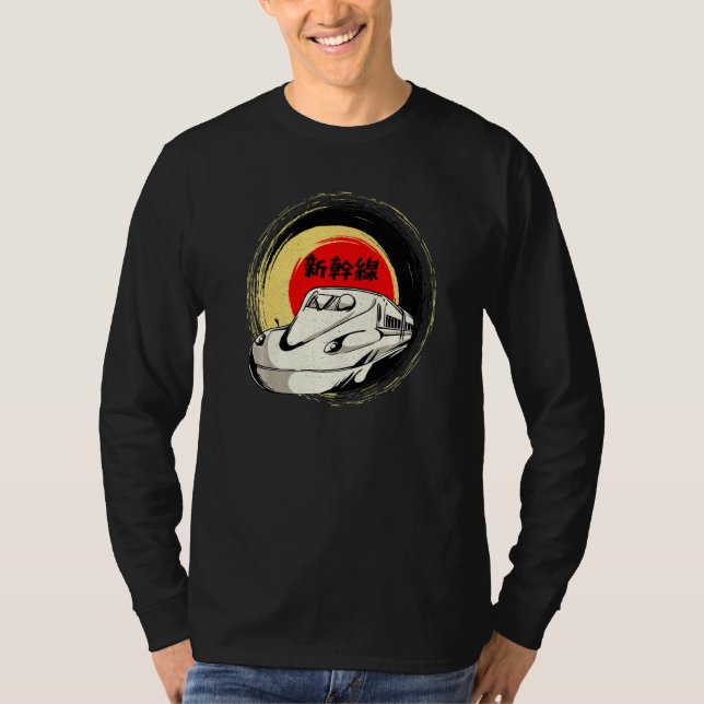 Shinkansen Japanese Bullet Train for Mad about Tra T Shirt (Framsida)
