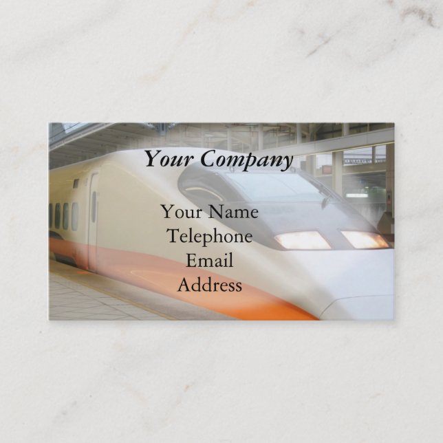 Shinkansen snabbt kultåg visitkort (Framsida)