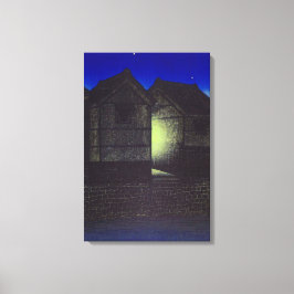 Shinkawa i Night Kawase Hasui Canvastryck