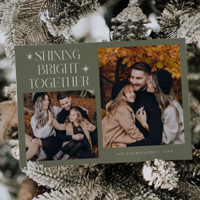 Shinna Bright Stars Sage Multi Photo Helgdag Julkort (Skapare uppladdad)