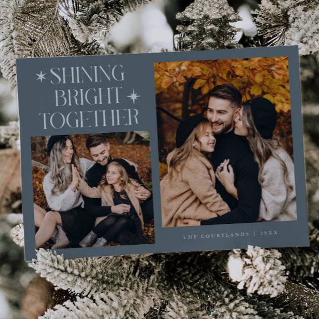 Shinna Bright Stars Slate Multi Photo Helgdag Julkort (Skapare uppladdad)