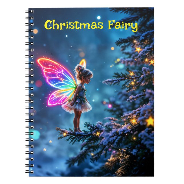Shinna lite julfairy ljus fantasi anteckningsbok (Framsidan)