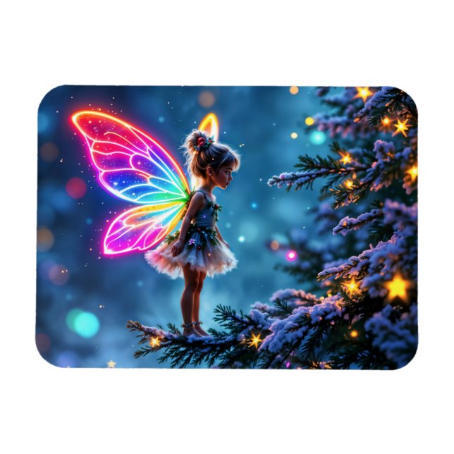 Shinna lite julfairy ljus fantasi magnet (Horisontell)