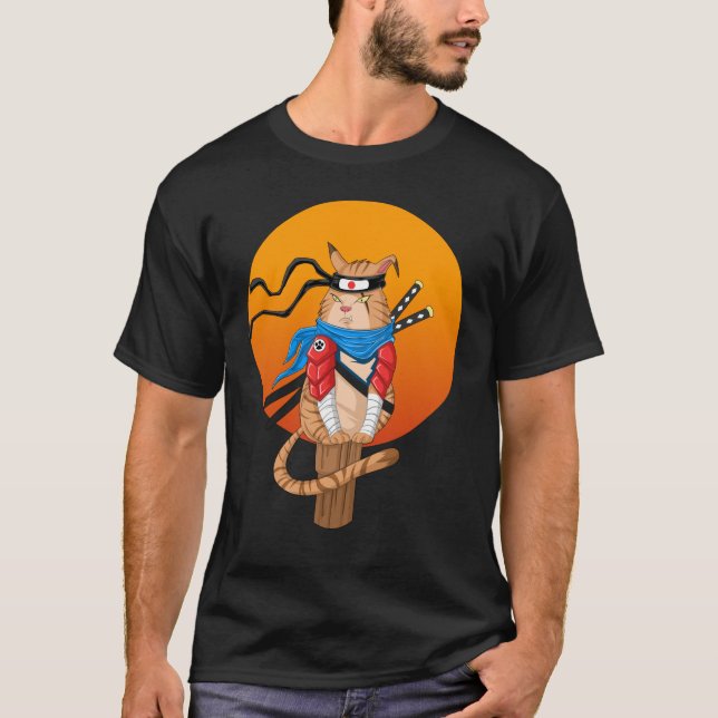 Shinobi cat t shirt (Framsida)