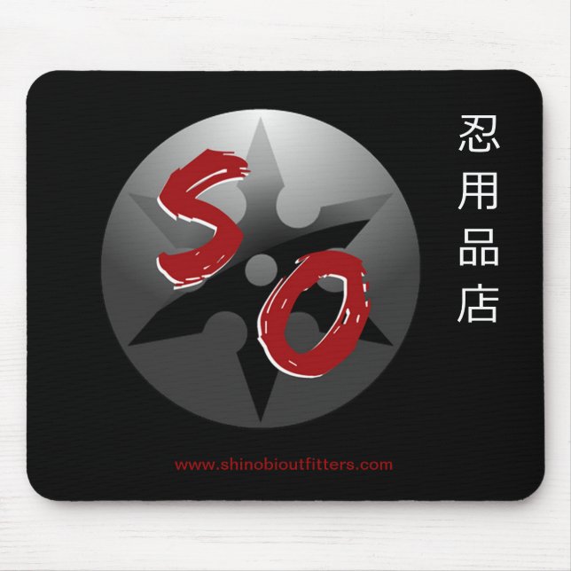 Shinobi Outfitters Kanji & logotyp Mousepad 2 Musmatta (Framsidan)