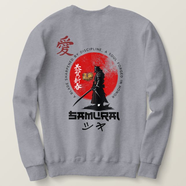 Shinobi - Samurai Warrior Tee | T-Shirt Lång Ärmad Tröja (Design baksida)