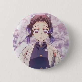 Shinobu Kocho broche från animen Demon Slayer Knapp
