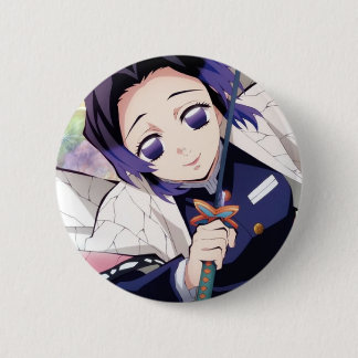 Shinobu Kocho broche från animen Demon Slayer Knapp