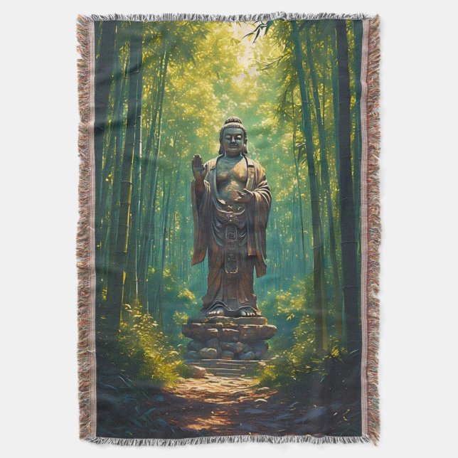 Shinrin no Hotoke (Buddha i skogen) Filt (Framsidan Vertikal)