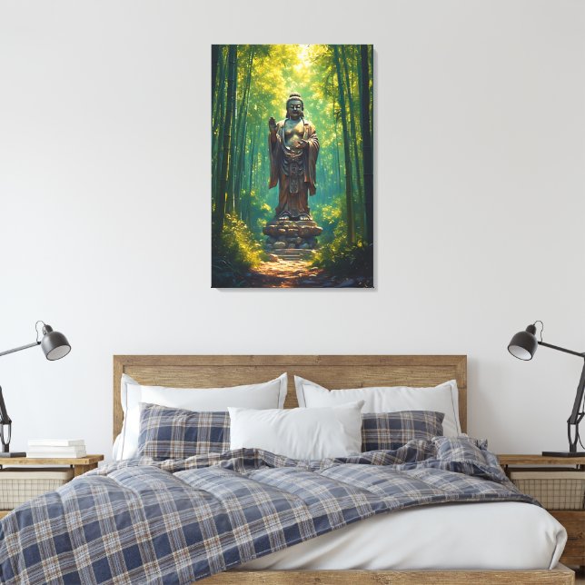 Shinrin no Hotoke (Buddhan i skogen) Canvastryck (Insitu (sovrum))