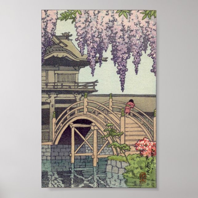 Shinto Architecture, Kameido Bridge Kawase Poster (Framsidan)