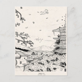 Shinto Shrine Fuji Edo Period Japan Shogun Inspire Vykort