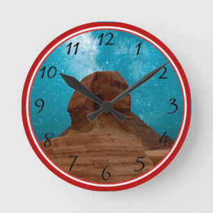 Shinx: Egypten Round Clock Rund Klocka