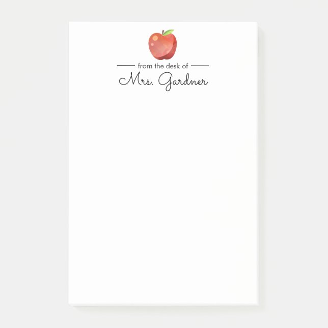 Shiny Apple | Kindergarten Teacher Post-it Block (Framsida)
