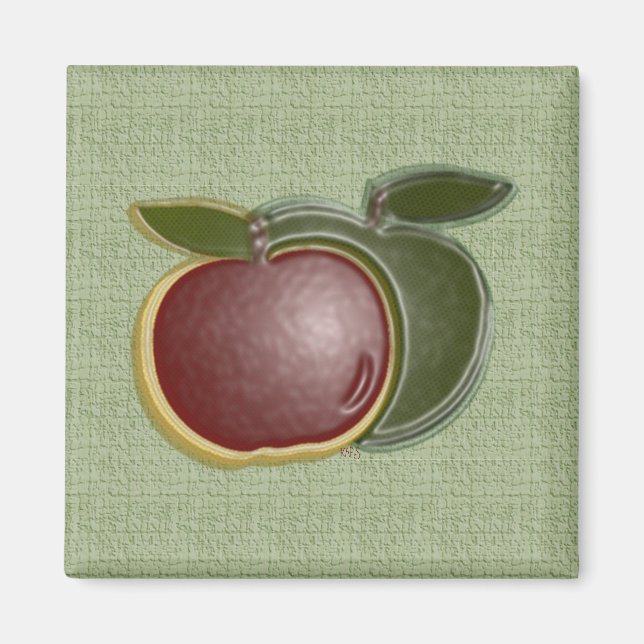 Shiny Apples (sage) Magnet (Framsidan)