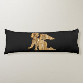 Shiny Baby Angel Vingar Black Guld Angelic Kroppskudde