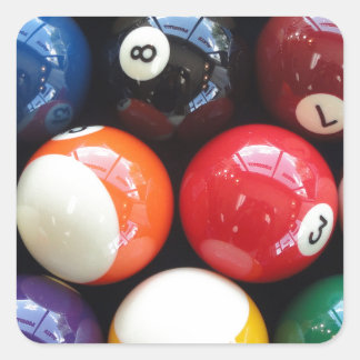 Shiny Bassäng bollar nära Fyrkantigt Klistermärke