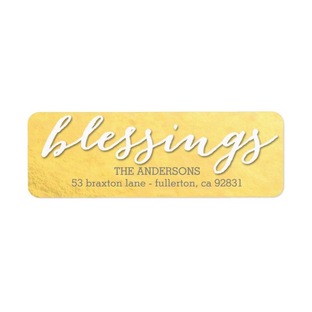 Shiny Blessings-Returetiketter Returadress Etikett (Framsidan)