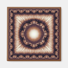 Shiny blommigt modern ornament magnet